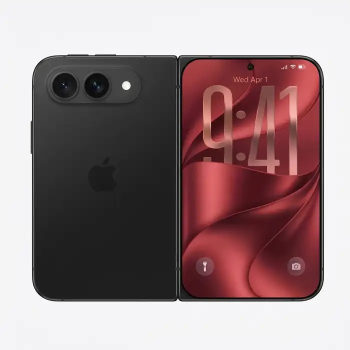 iPhone pliabil deschis — ecran interior de ~7,8 inch