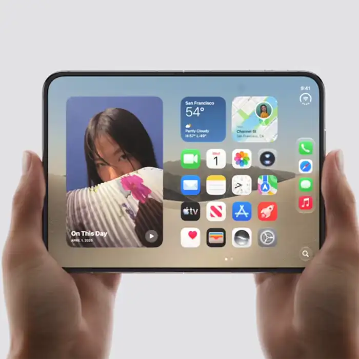 iPhone Duo open — 7.6 inch inner screen